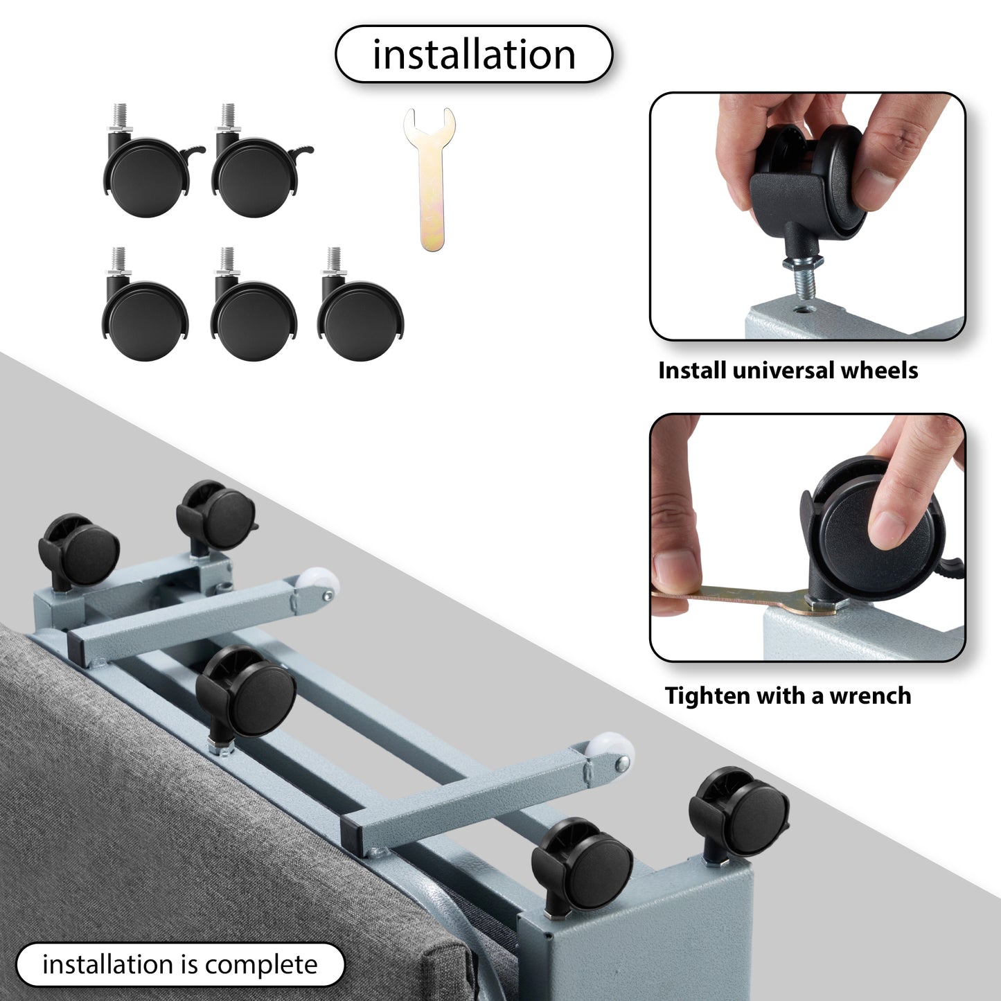 Folding Bed with Mattress for Adult - 71''x24'' Foldable Rollaway Bed for Guest, Space Saving Fold Up for Easy Storage